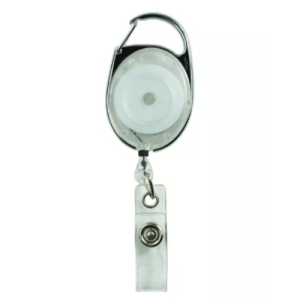 YO-YO obesek za PVC kartice – bel, prozoren