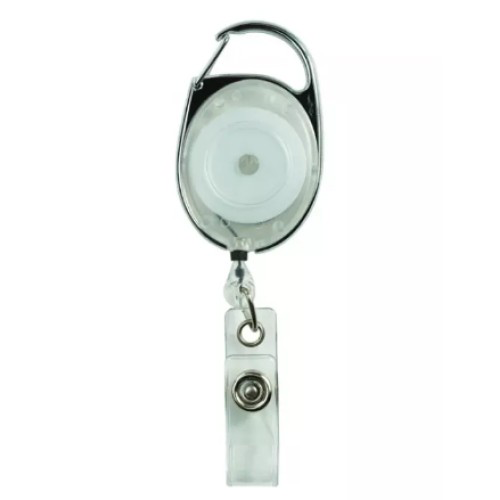 YO-YO obesek za PVC kartice – bel, prozoren